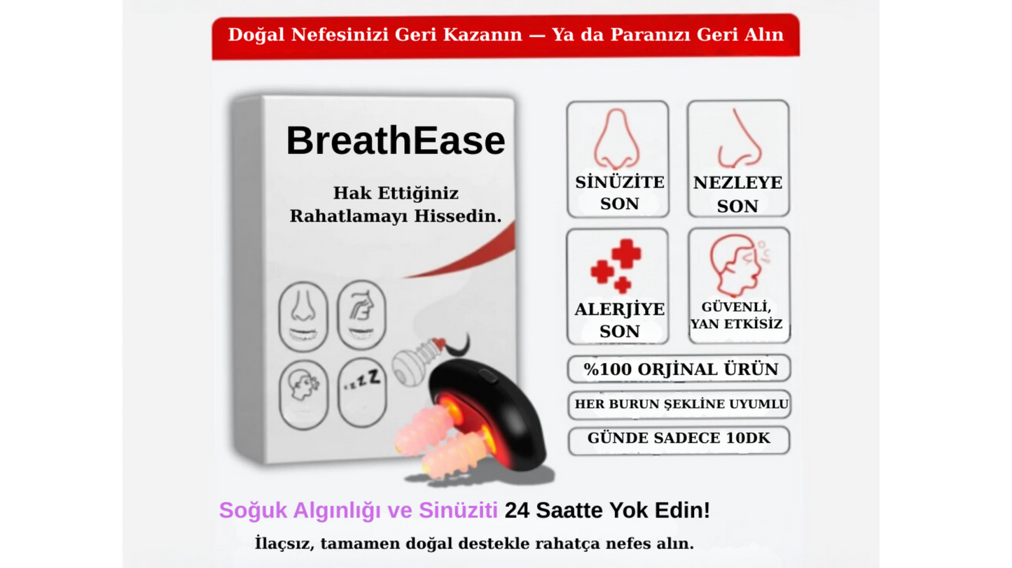 BreathEase — Sinüzit ve Horlama Karşıtı Kırmızı Işık Terapisi