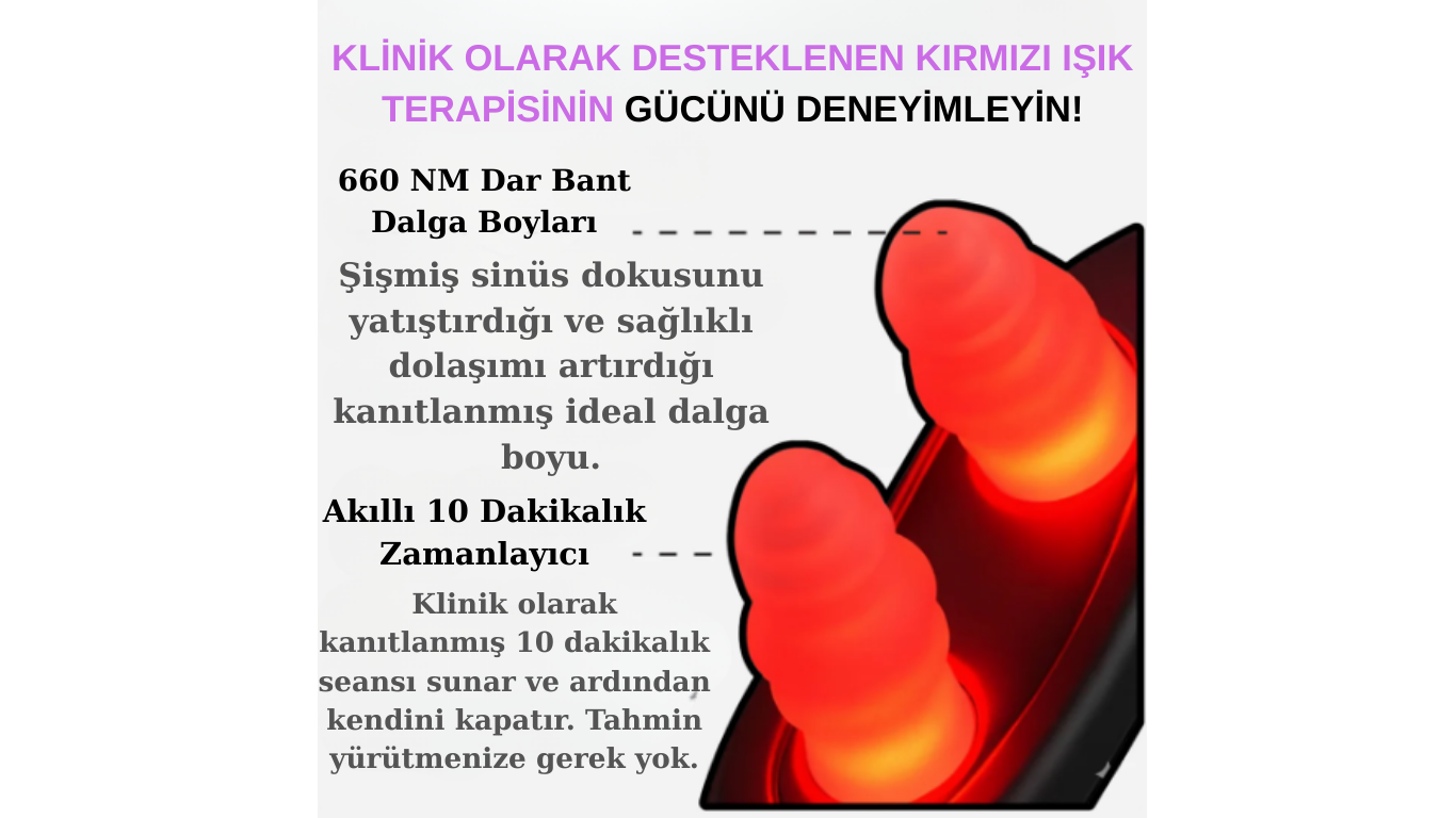 BreathEase — Sinüzit ve Horlama Karşıtı Kırmızı Işık Terapisi