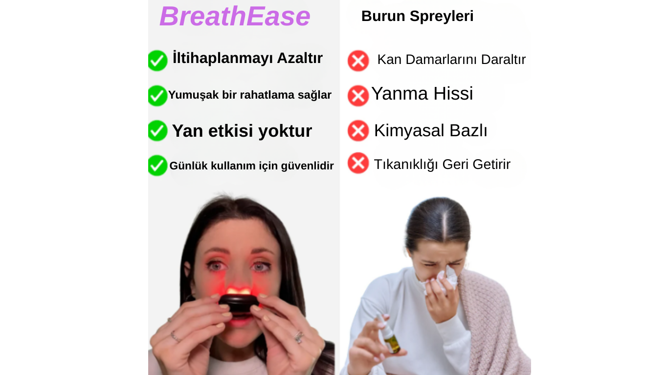 BreathEase — Sinüzit ve Horlama Karşıtı Kırmızı Işık Terapisi